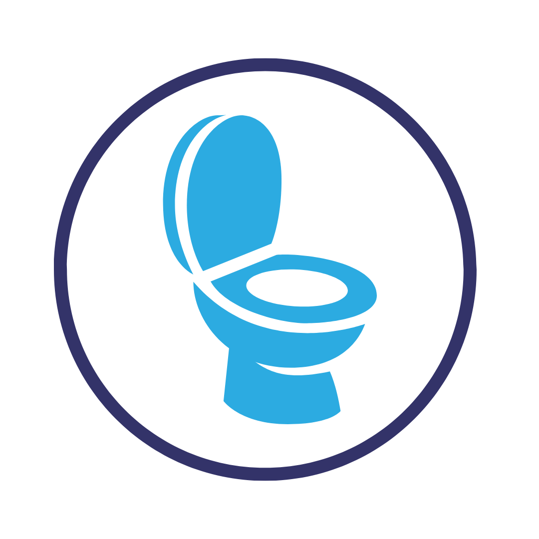 Toilet Icon within a circle